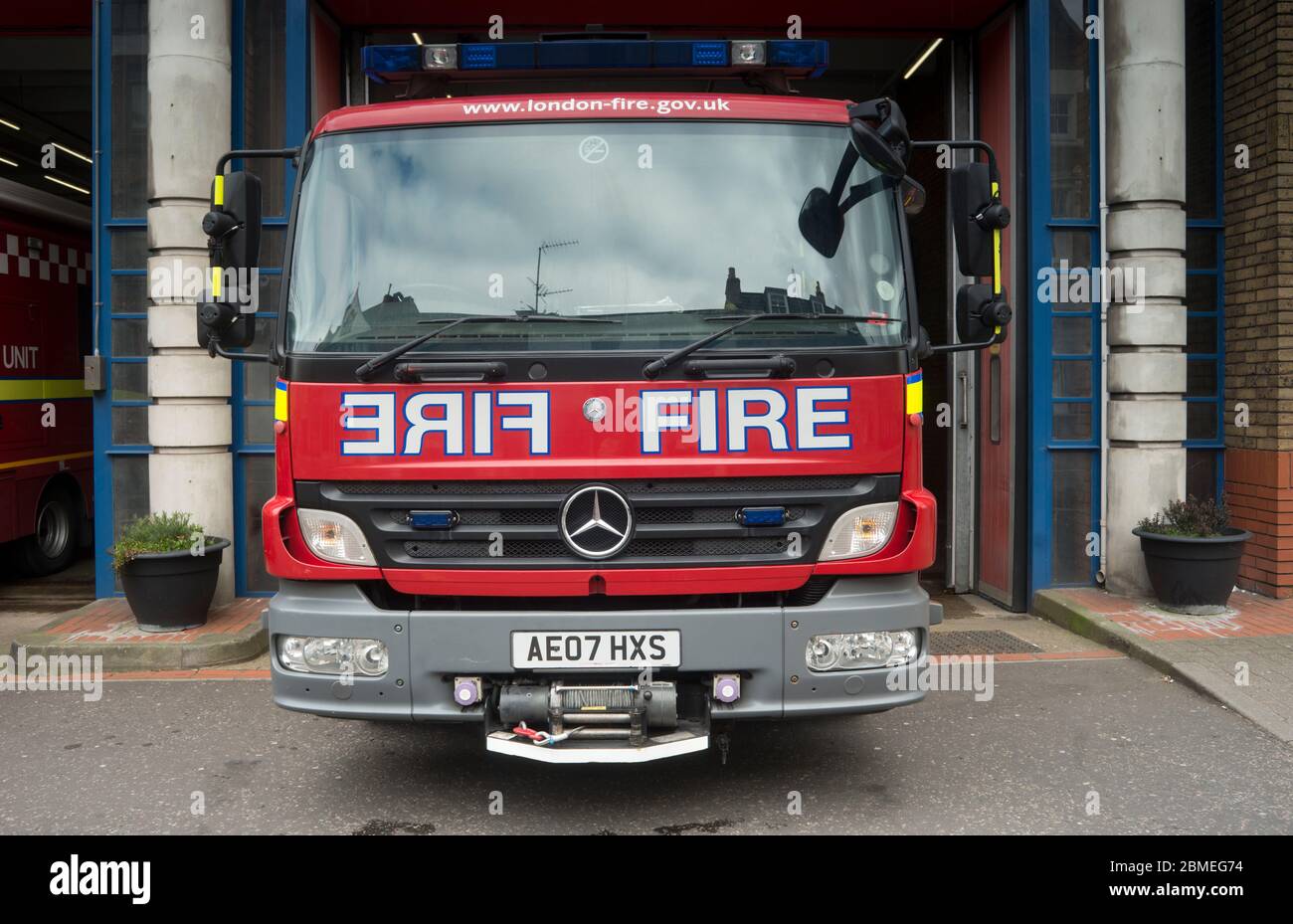 Londoner Feuerwehr Stockfoto