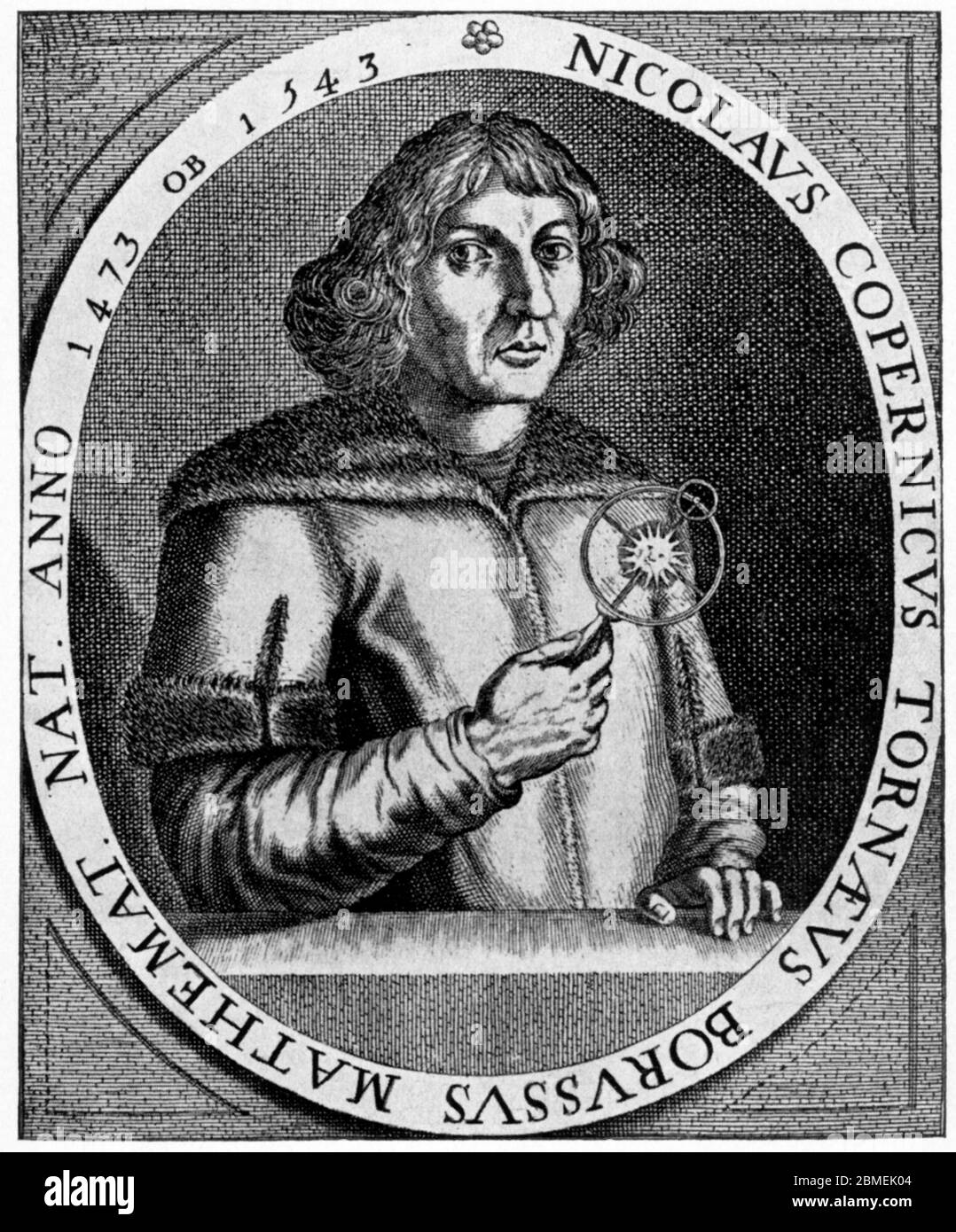 Nicolás Copérnico (1473-1543), monje astrónomo prusiano del Renacimiento, Autor de la teoría heliocéntrica del sistema Solar. Stockfoto
