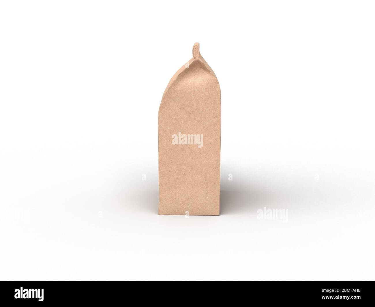 Die Kaffee-Strahl Tasche Verpackung Mock-up-Design Seitenansicht auf pastellrosa Studio Bühne Hintergrund Stockfoto