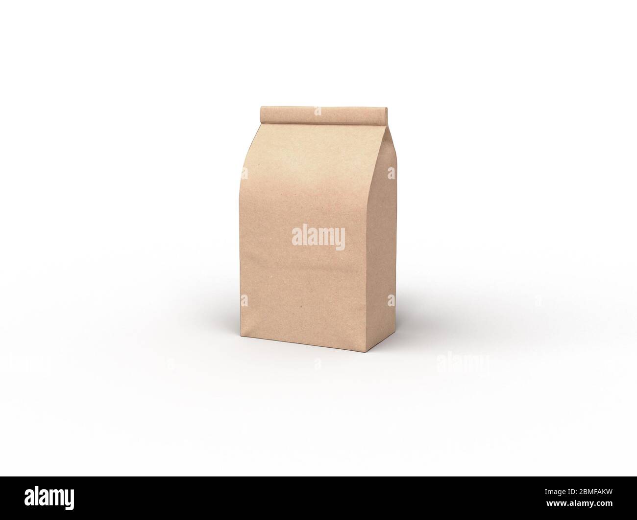 Die Kaffee-Strahl Tasche Verpackung Mock-up-Design auf hellgrauen Studio Bühne Hintergrund Stockfoto