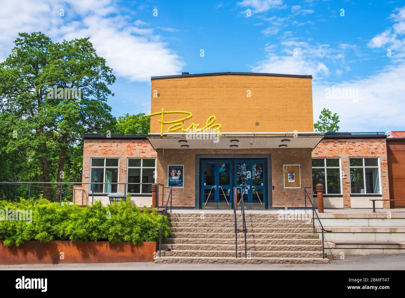 Kino-Gebäude in Hjo eine Stadt in Schweden Stockfoto