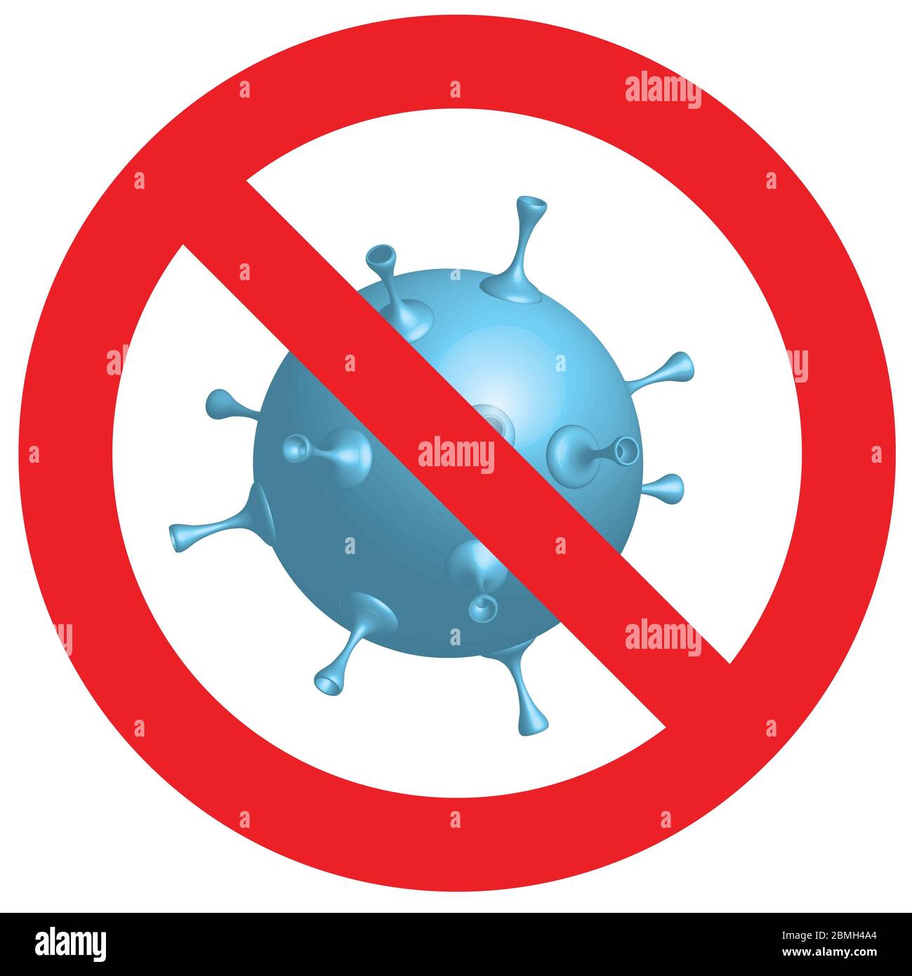 Symbol für die Darstellung von Virus 3d stoppen Stockfoto