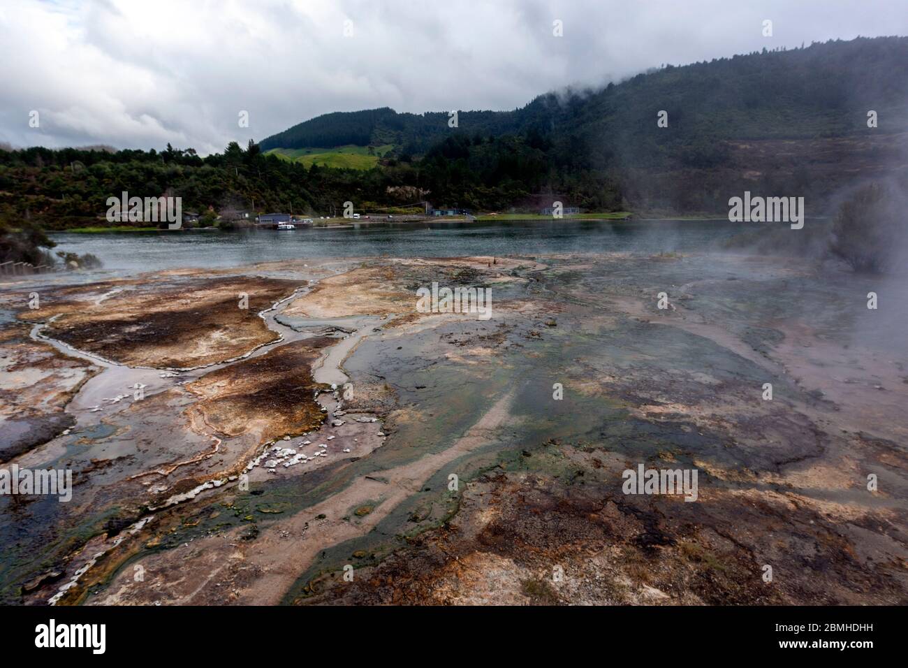 Orakei Korako Thermal Park, Taupo Volcanic Zone, Neuseeland. Stockfoto