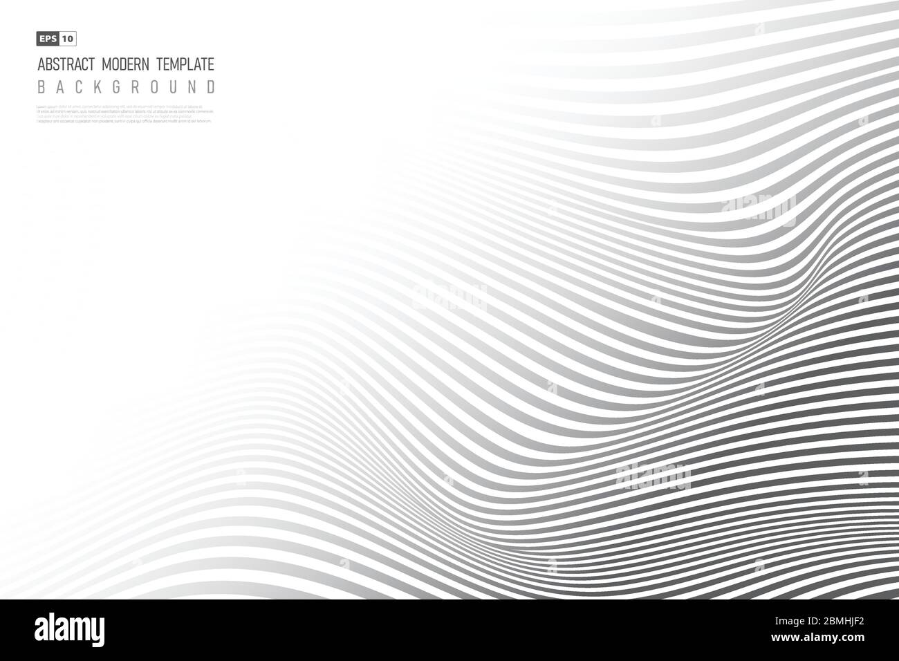 Abstrakt schwarz welliges Design Kunstwerk Muster Hintergrund. Verwenden Sie für Anzeige, Poster, Grafik, Vorlage, Design, Druck. Illustration Vektor eps10 Stock Vektor