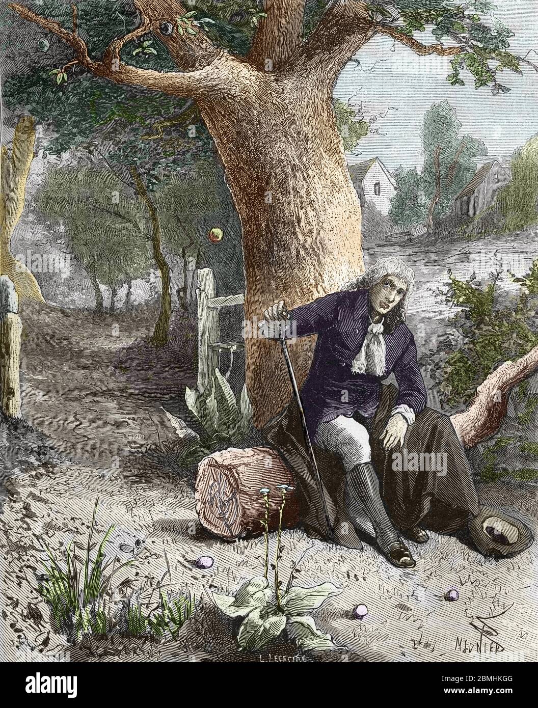 Isaac newton und der apfel Fotos und Bildmaterial in hoher Auflösung