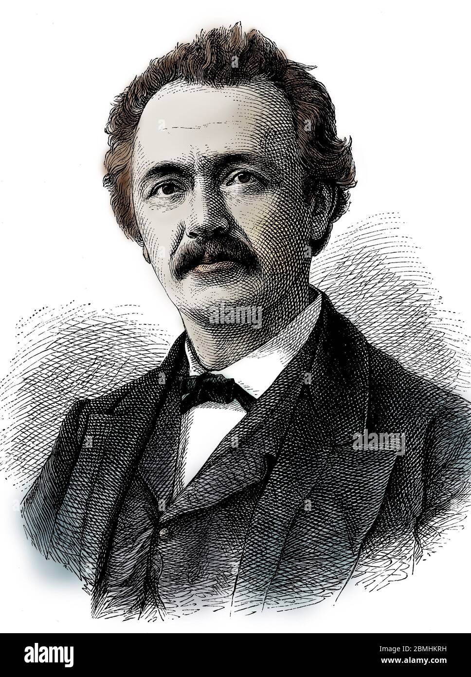 Portrait de l'archeologue allemand Heinrich Schliemann (1822-1890) Heinrich Schliemann, 1822-1890, ein deutscher Geschäftsmann und Pionier auf dem Gebiet der ar Stockfoto