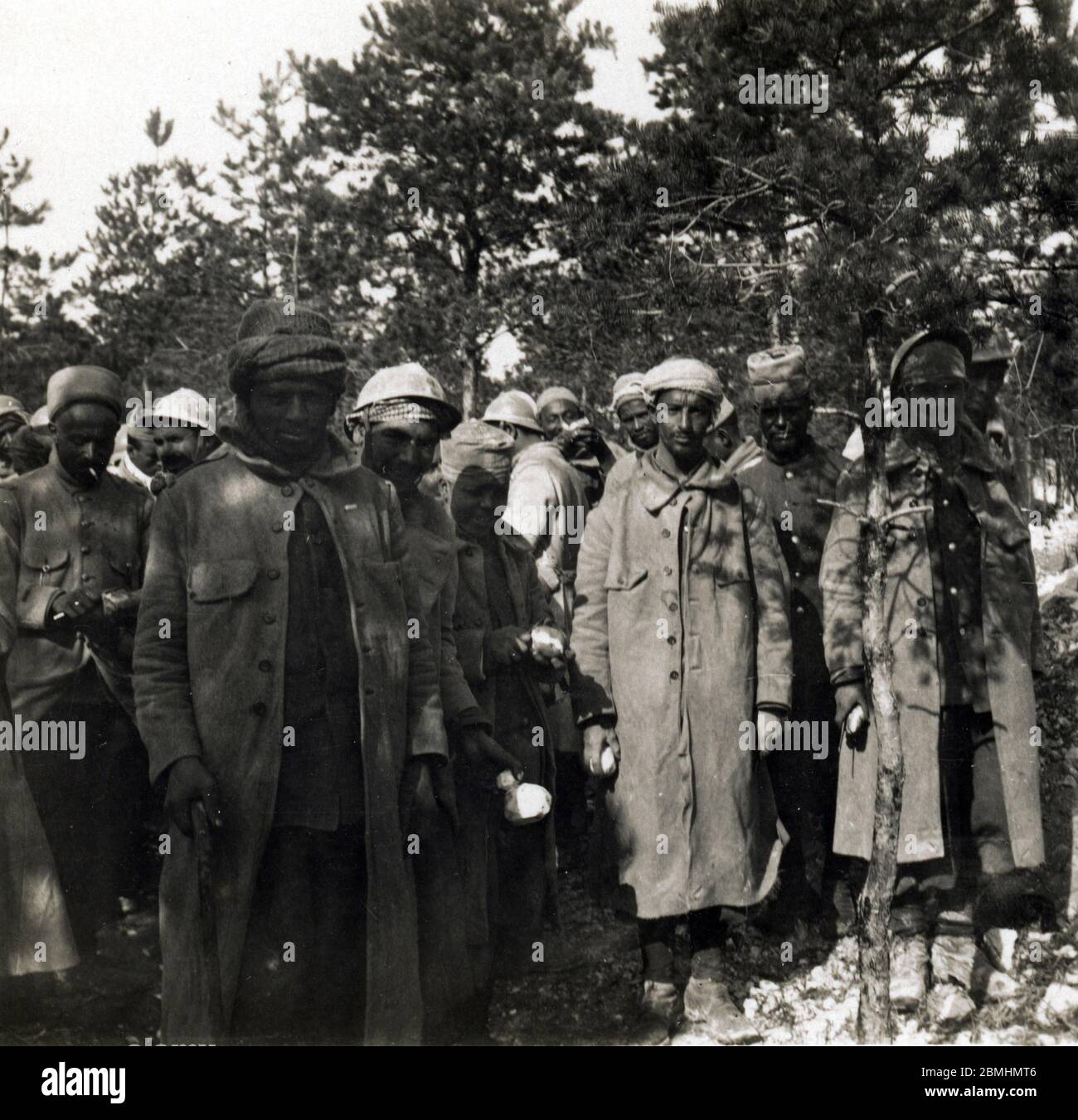 Premiere guerre mondiale : soldats des troupes coloniales, vers 1914 - Photographie (WWI : Soldiers from the French Colonial Forces, 1914) Collection Stockfoto