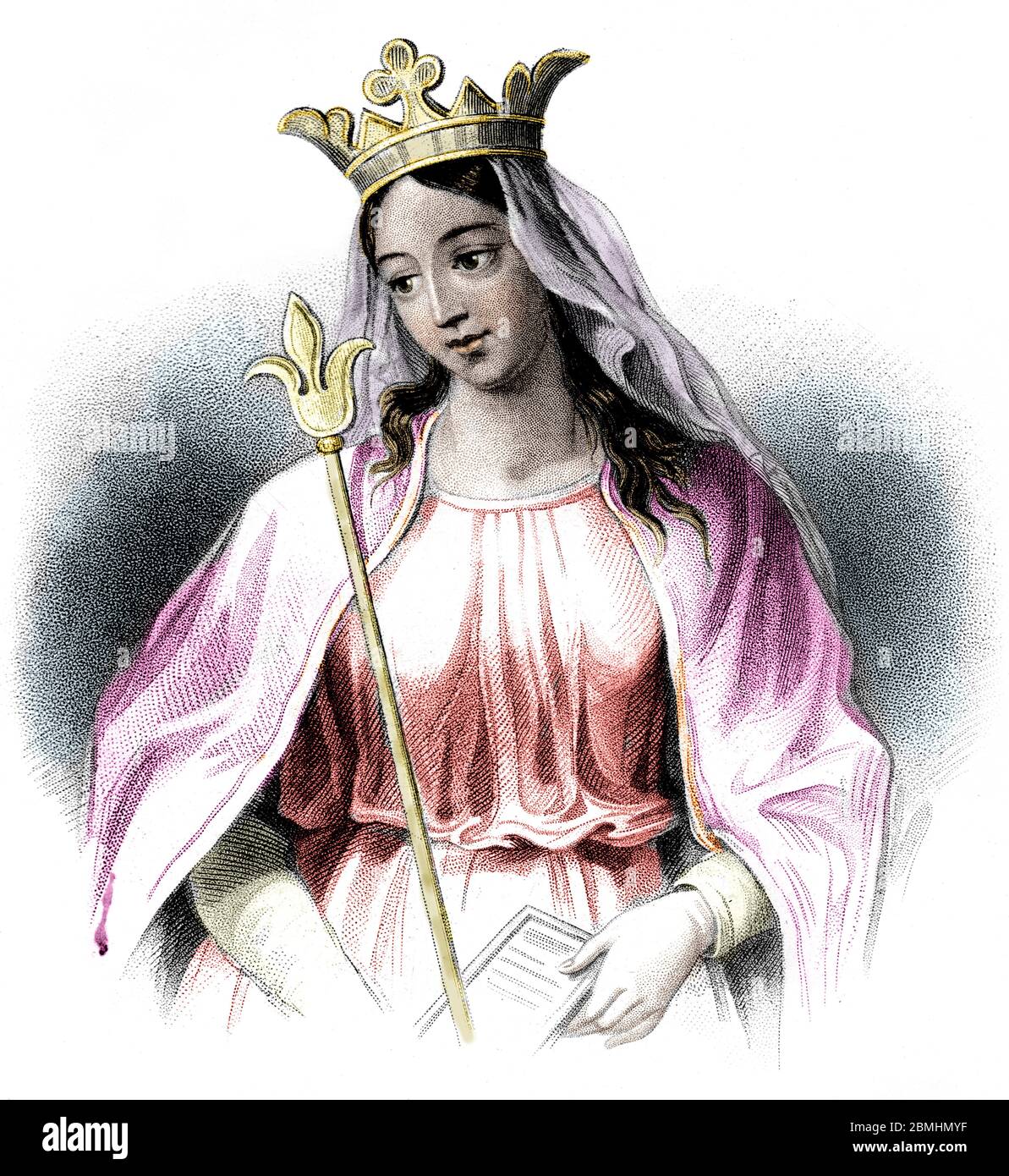 'Portrait de la reine Mathilde de Flandres (1031-1083) epouse de Guillaume le Conquerant' (Porträt der Königin Matilda (Mathilda) von Flandern Frau von WI Stockfoto