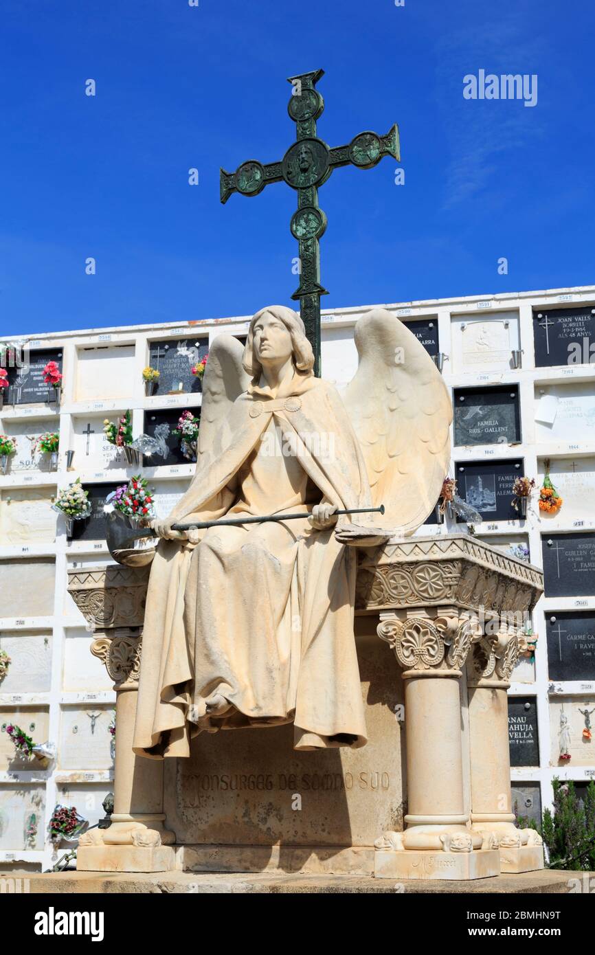 St. Sabastian Municipal Cemetery, Sitges, Katalonien, Spanien, Europa Stockfoto