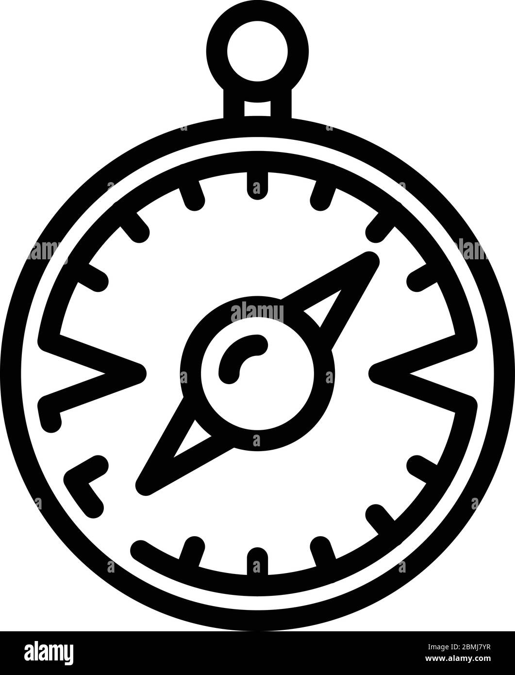 Kompass-Symbol, Umriss-Stil Stock Vektor