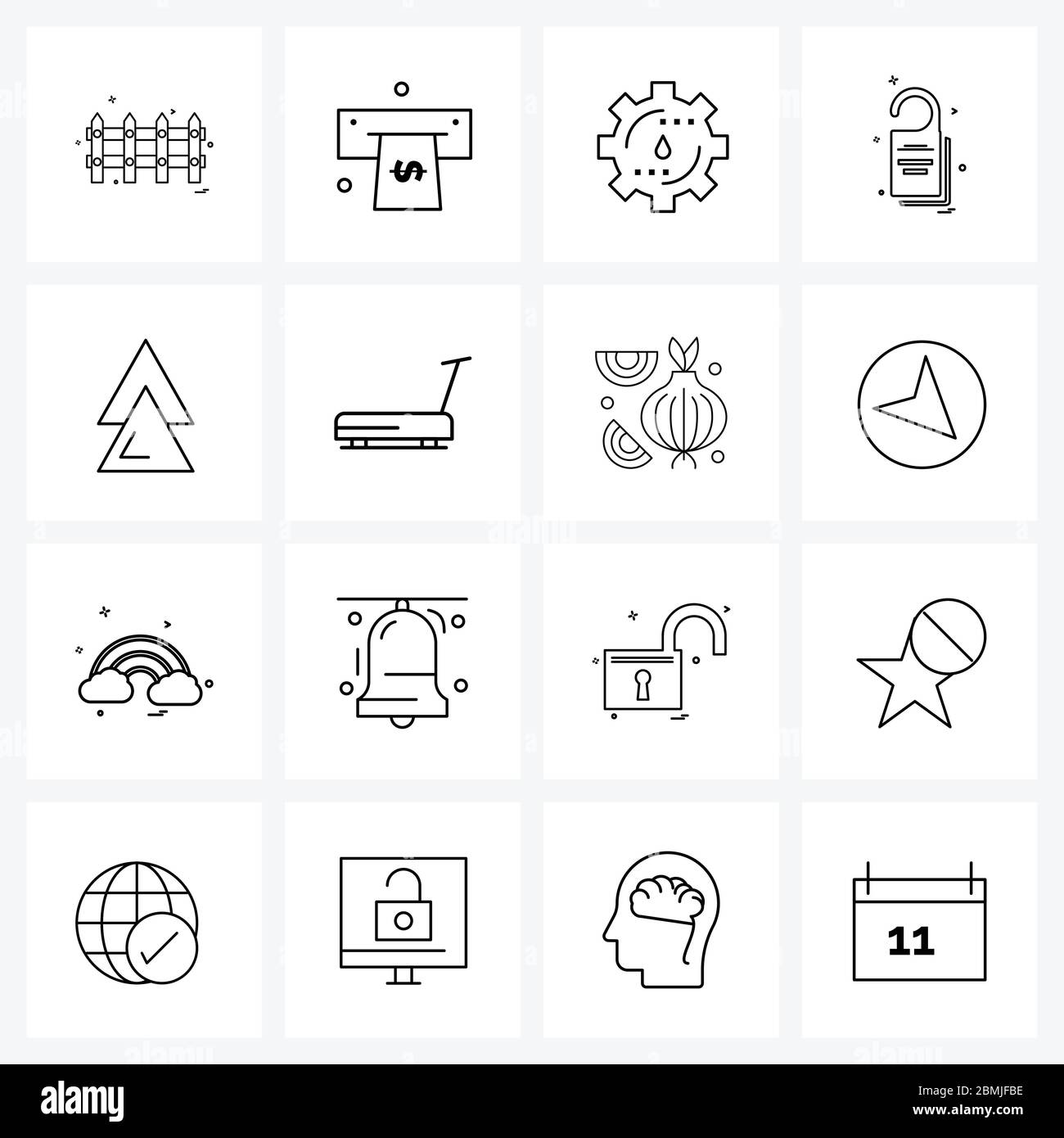 16 Universal Icons Pixel Perfect Symbole von Pfeil, Reise, Entwicklung, Tasche Tag, Tag Vektor Illustration Stock Vektor