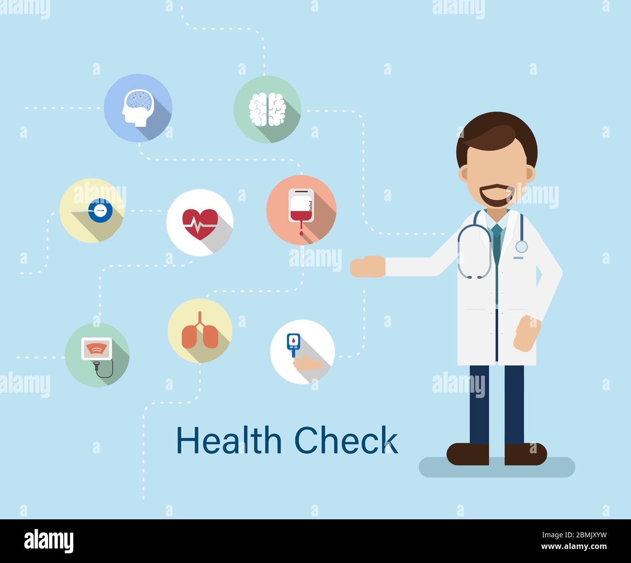 Health Check Konzept Stock Vektor