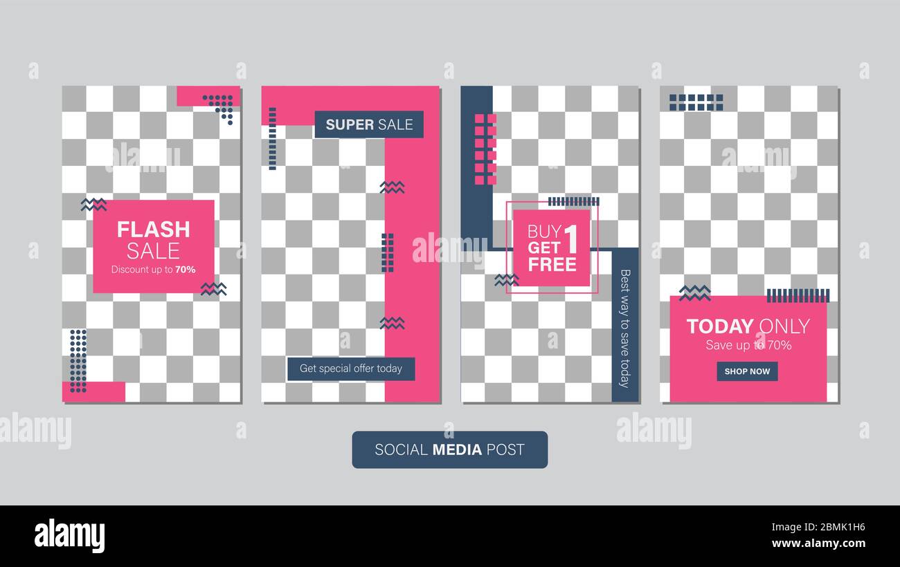 Verkauf mobile Vorlage Sammlung für Promotion Verkauf. Bearbeitbares mobiles Banner für Meldungen oder Social Media Post, Web und Internet. Sonderangebot Paket Stock Vektor