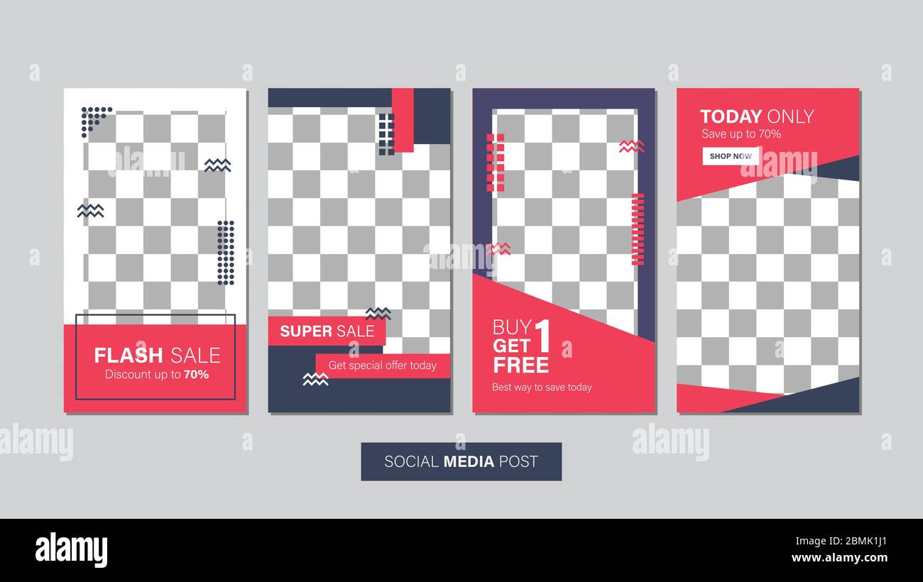 Verkauf mobile Vorlage Sammlung für Promotion Verkauf. Bearbeitbares mobiles Banner für Meldungen oder Social Media Post, Web und Internet. Sonderangebot Paket Stock Vektor