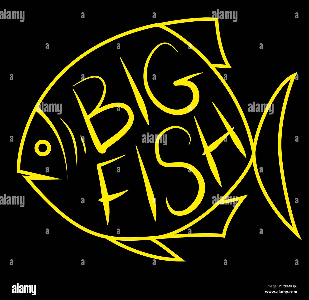 Big Fish Hintergrund für Text. Stock Vektor