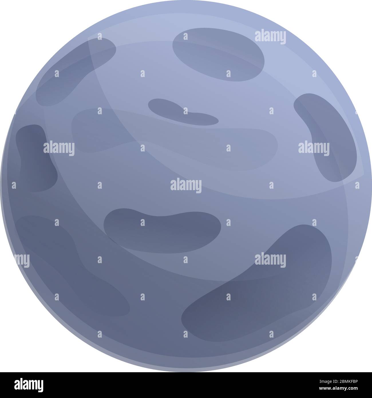 Symbol für Mondstein-Planeten. Cartoon von Mond Stein Planeten Vektor-Symbol für Web-Design isoliert auf weißem Hintergrund Stock Vektor