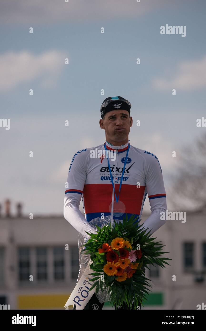 12/04/2015 Paris-Roubaix. Zdeněk Štybar (CZE), die auf dem zweiten Platz beendet. Stockfoto