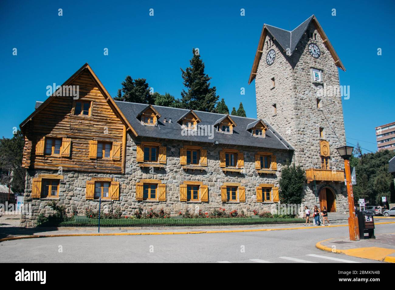 Rathaus, San Carlos de Bariloche, Patagonien, Argentinien Stockfoto