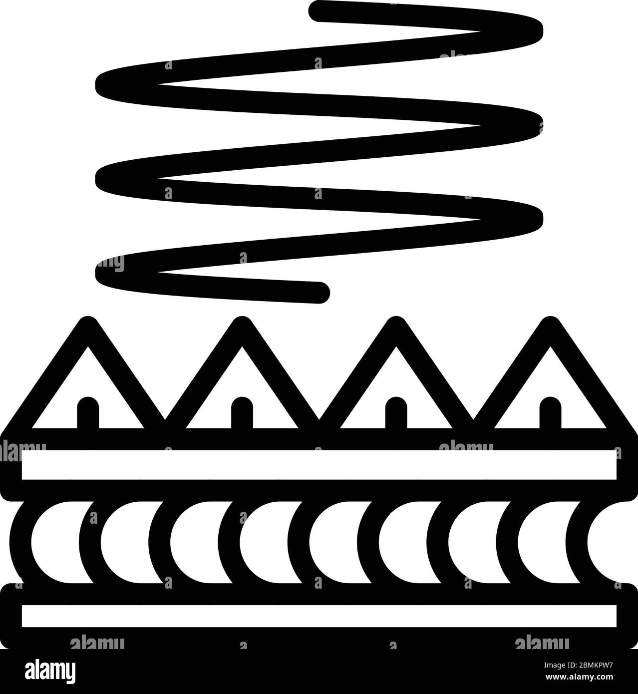 Soundproofing-Symbol, Outline-Stil Stock Vektor