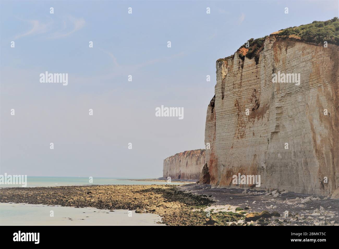 Weiße Klippen entlang der Nordfrankreich Küste Stockfoto