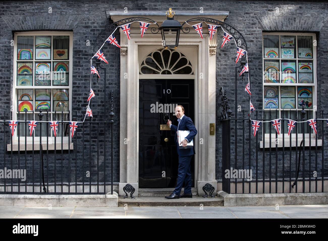 Matt Hancock, Staatssekretär für Gesundheit und Soziales, bei seiner Ankunft in Downing Street, dem Sitz des britischen Premierministers, Whitehall, London, England Stockfoto