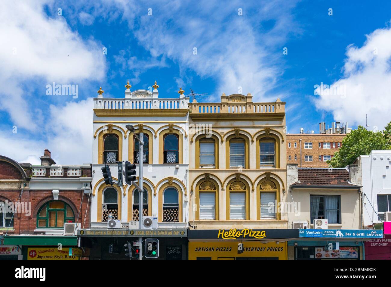 Sydney, Australien - 18. Oktober 2017: Historische Architektur des Paddington Vororts von Sydney, Australien Stockfoto