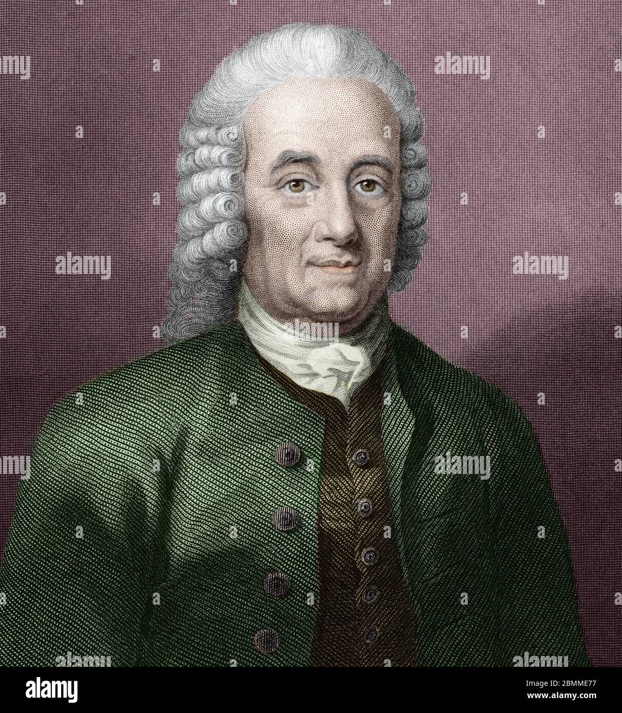 Portrait de Emanuel Swedenborg (1688-1772) philosophe suedois. Stockfoto