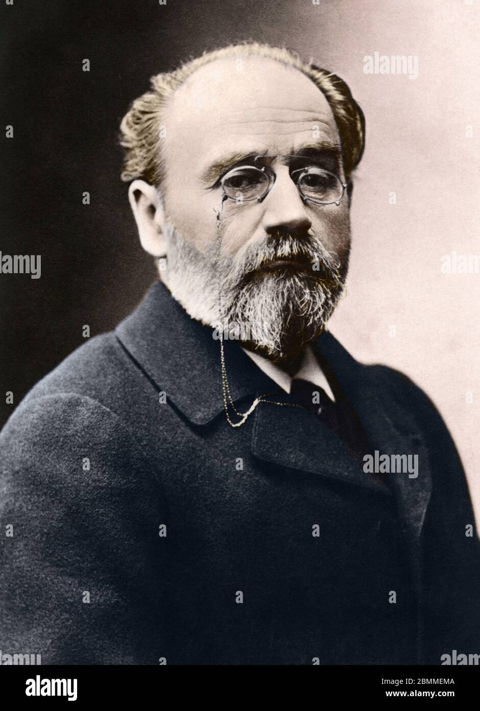 Portrait d'Emile Zola journaliste et ecrivain francais - französischer Schriftsteller und Schriftsteller Emile Zola (1840 -1902) Stockfoto