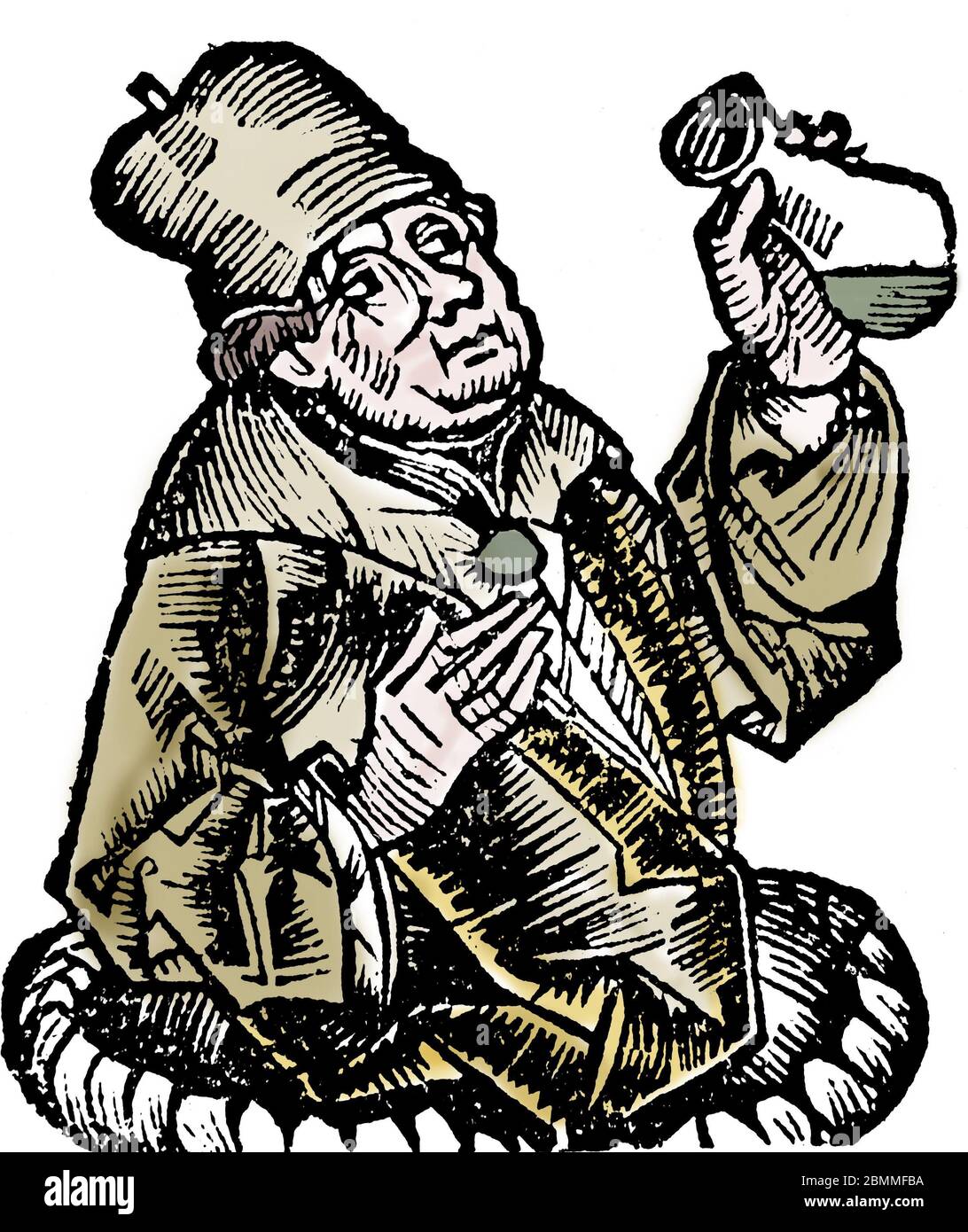 Portrait du philosoph, ecrivain, medecin et scientifique medieval persan Avicenne (Ibn Sina) (980-1037), arabischer Arzt und Philosoph) D Stockfoto