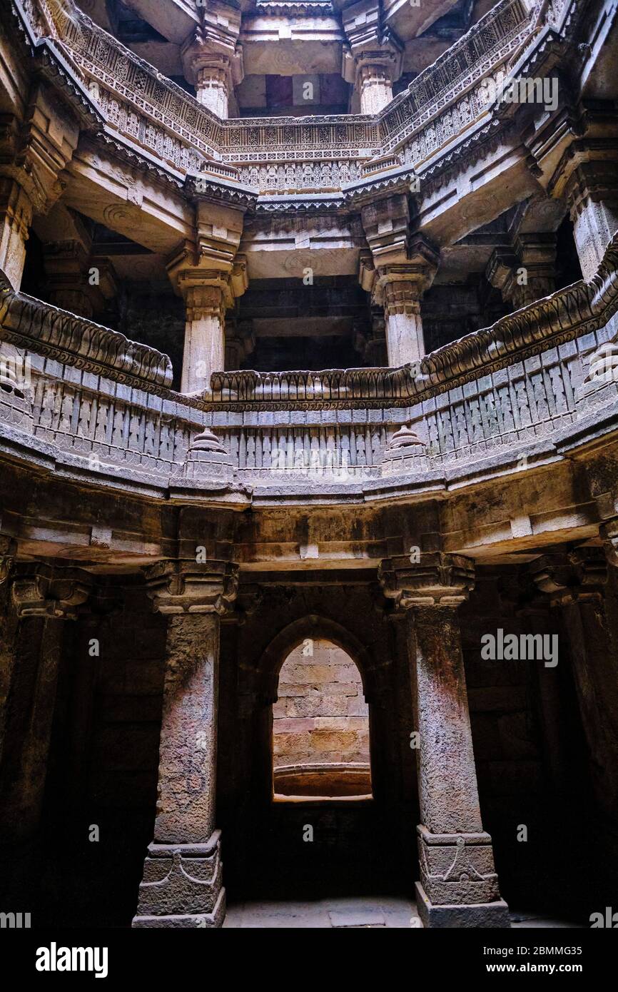 Indien, Gujarat, Ahmedabad, UNESCO-Welterbe-Stadt, Dada Harir Vav-Steffwell Stockfoto