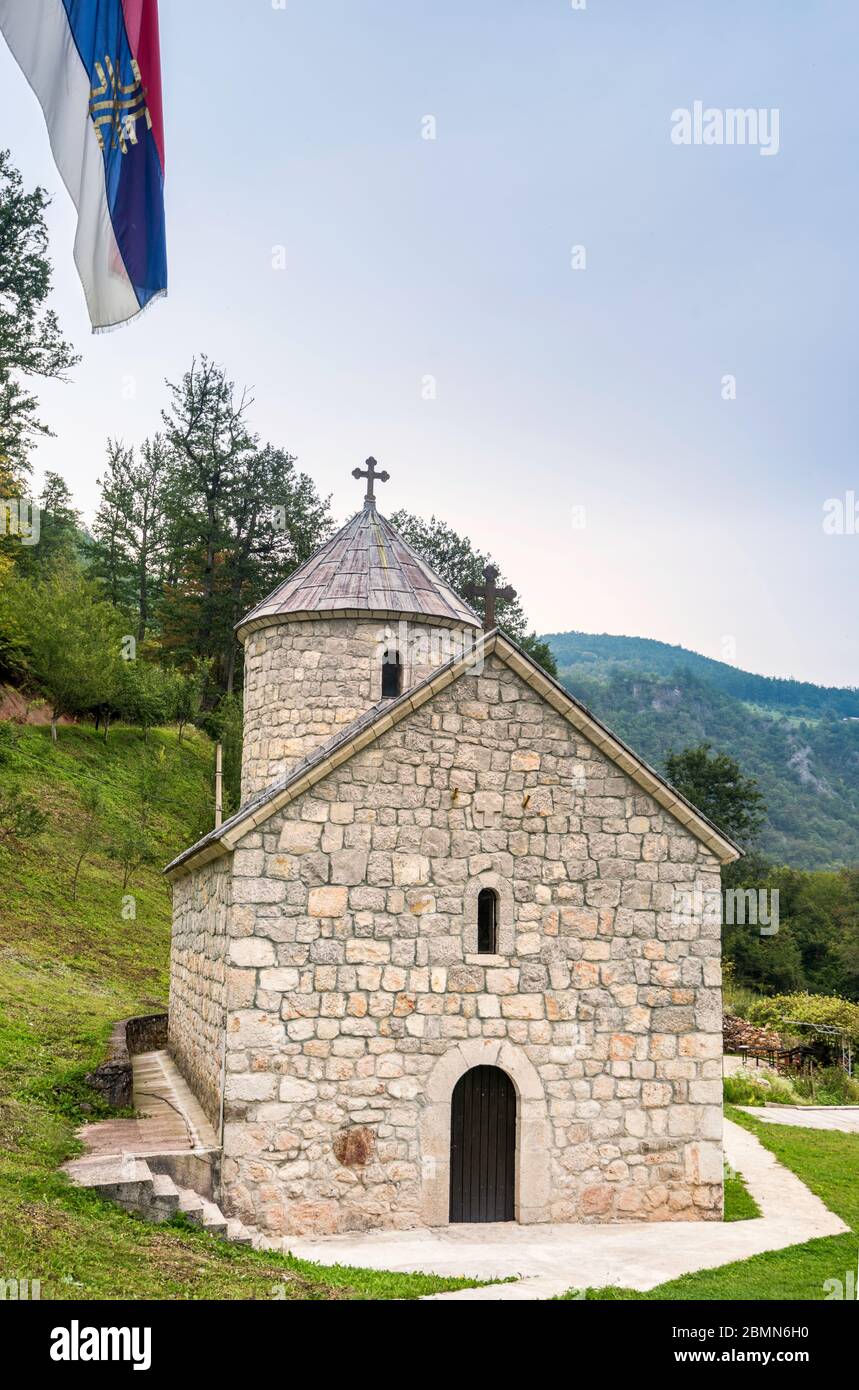 Kloster des Erzengels Michael, Serbisch-Orthodoxe Kirche, Schlucht des Flusses Tara, Nationalpark Durmitor, Montenegro Stockfoto