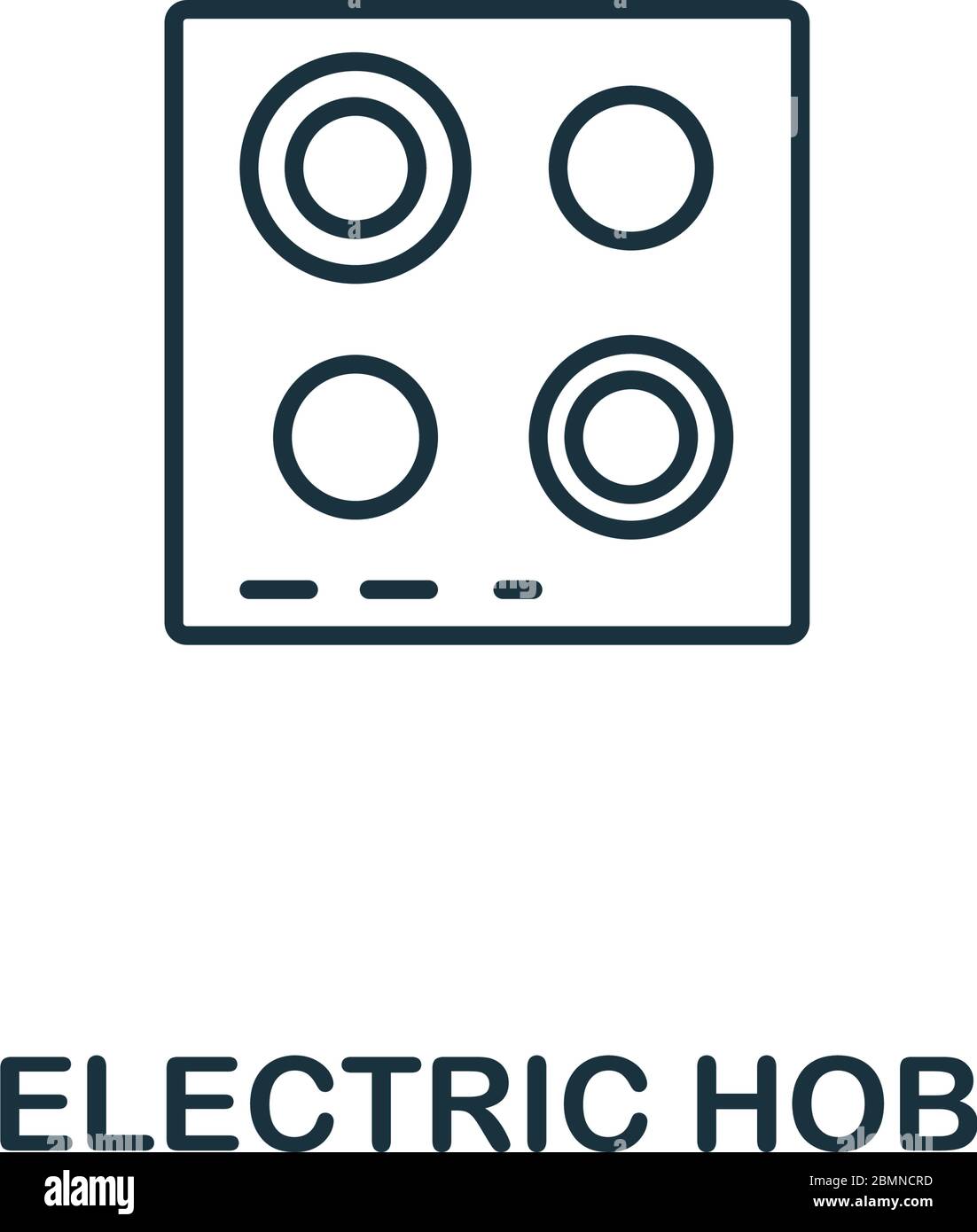 Symbol für Elektrokochfelder aus der Haushaltskollektion. Einfache Linie  Elektrisches Kochfeld Symbol für Vorlagen, Web-Design und Infografiken  Stock-Vektorgrafik - Alamy