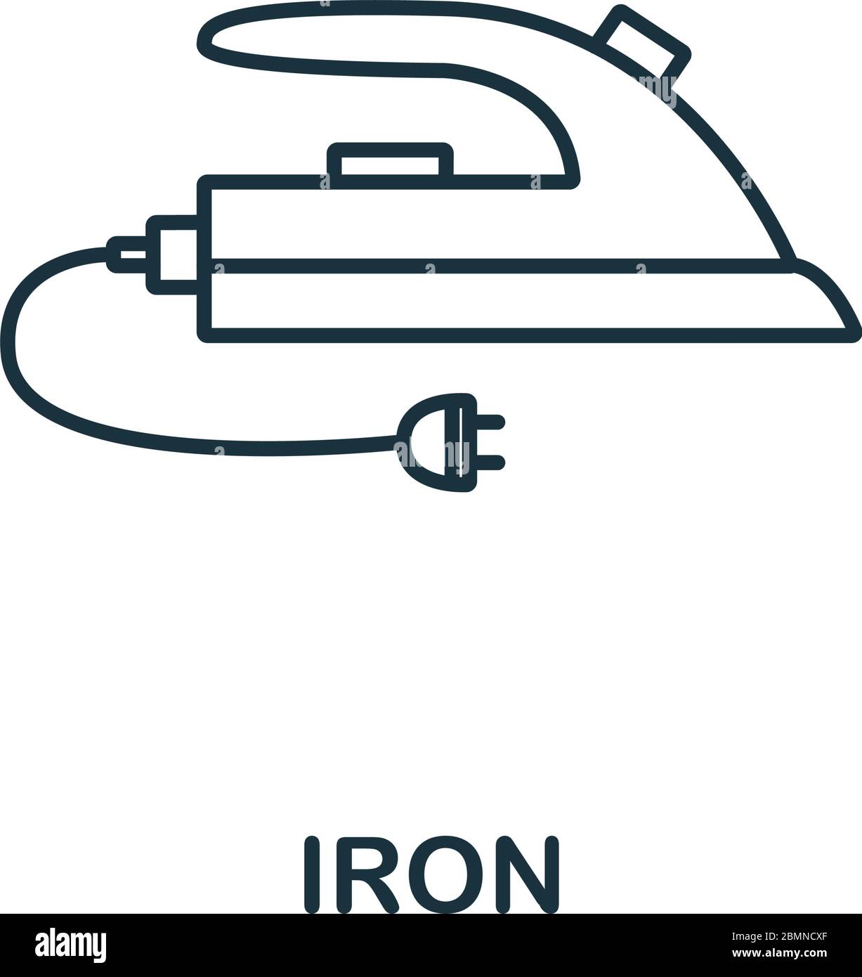 Eisen-Ikone aus der Haushaltskollektion. Einfache Linie Iron Icon für Vorlagen, Webdesign und Infografiken Stock Vektor