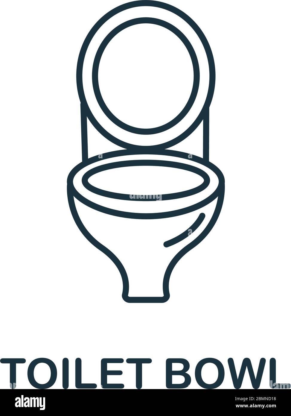 Symbol für die Toilettenschüssel aus der Kollektion Interior. Einfache Linie Element Toilettenschüssel Symbol für Vorlagen, Web-Design und Infografiken Stock Vektor