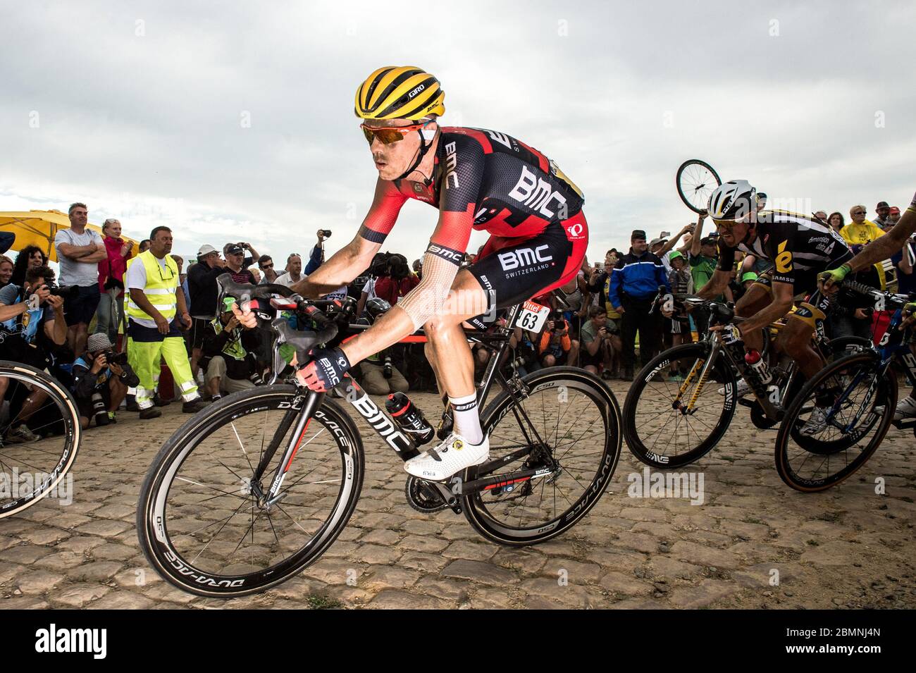 07.07.2015 Frankreich. Rohan Dennis während der 4. Etappe der Tour De France Seraing 2015 nach Cambrai. Stockfoto