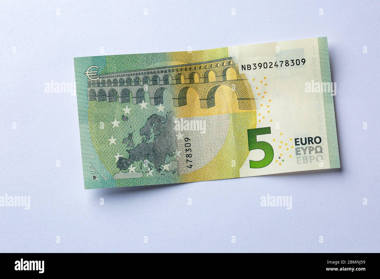 Fünf Euro Note, Euro Währung Stockfoto