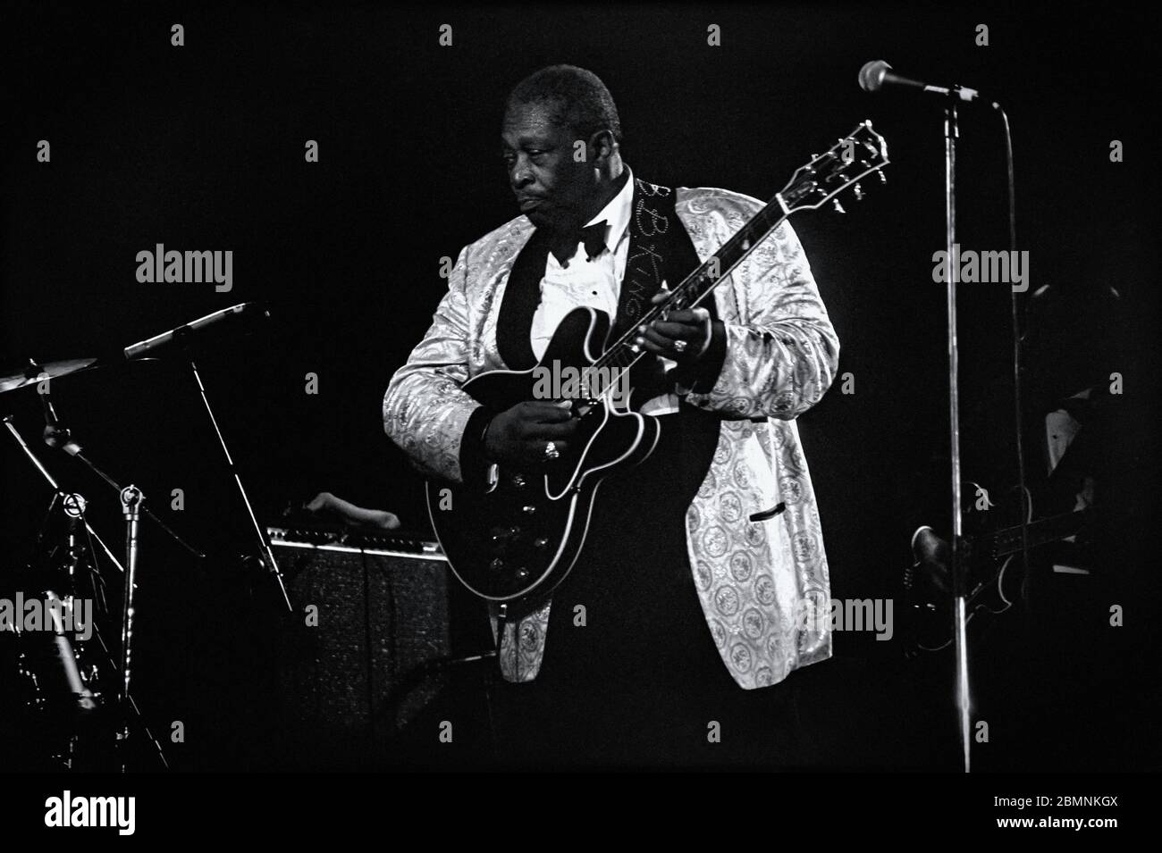 10. März 1996, der legendäre König des Blues B. B. King - Blues Boy, Auftritt in der Arena Hall in Poznan, Polen. Amerikanischer Bluesgitarrist und Sänger. Stockfoto
