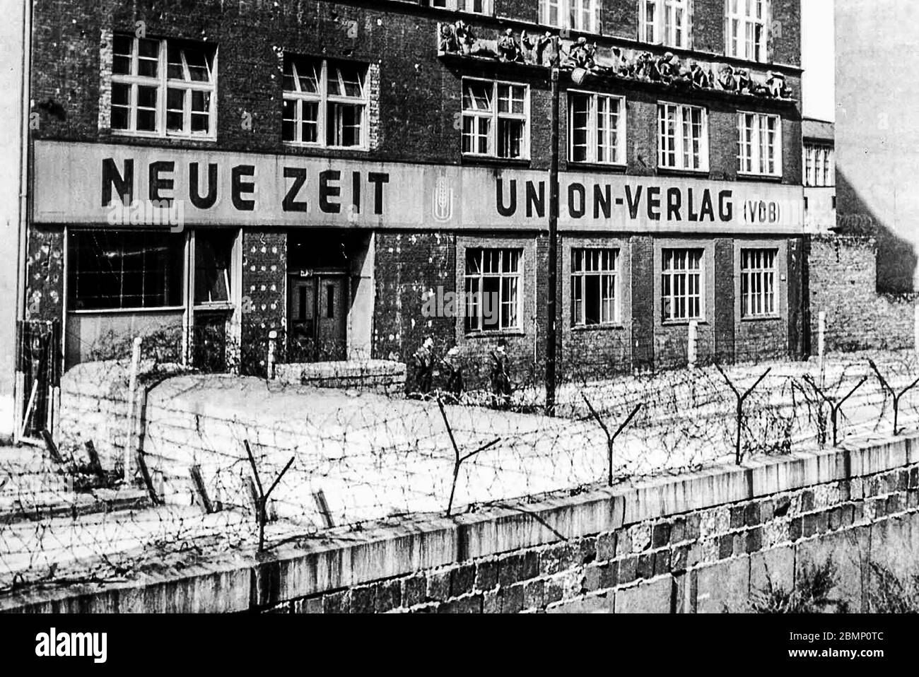 Grenzposten an der Berliner Mauer 1963 Stockfoto