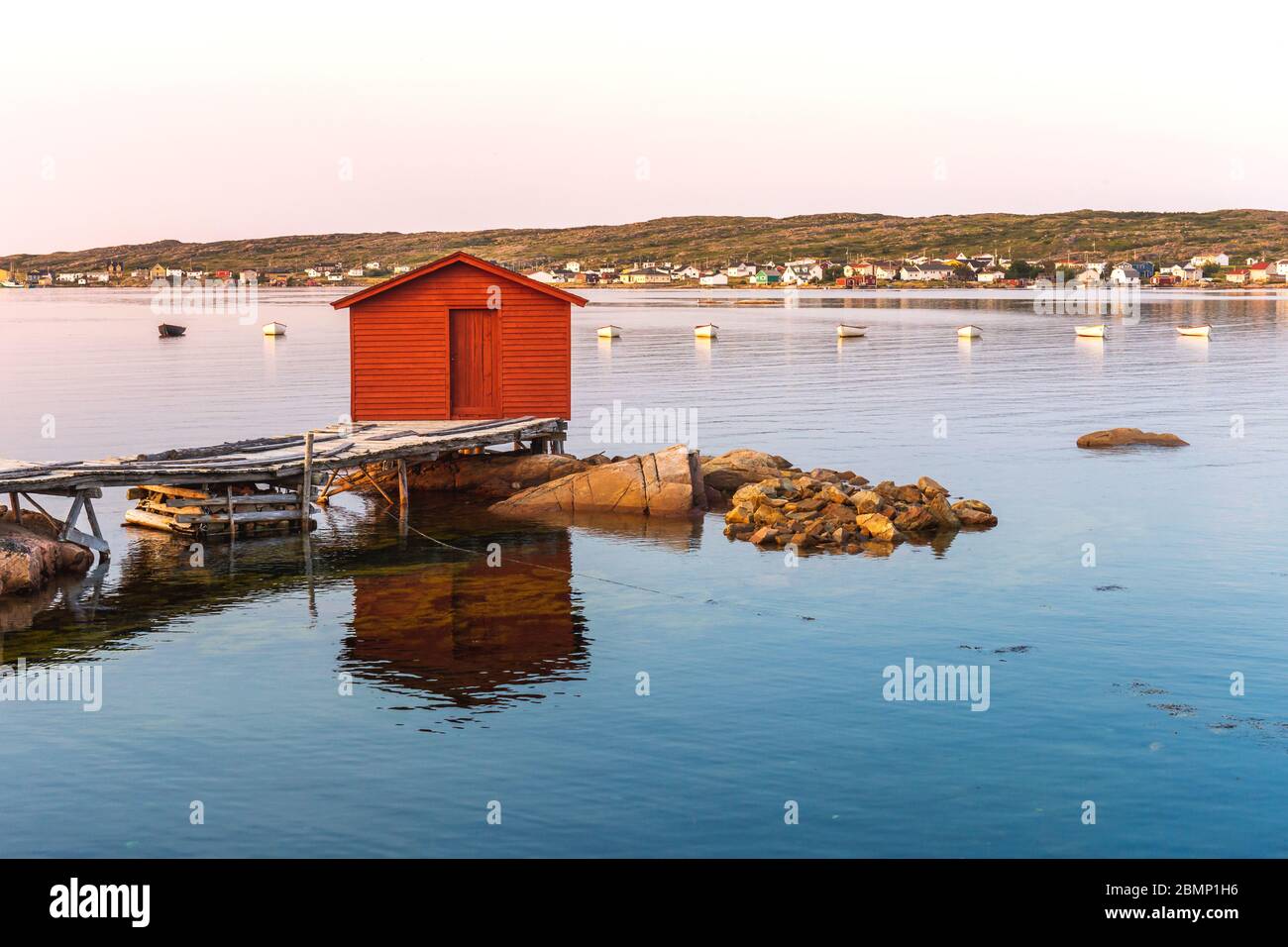 Das Fischerdorf Tilting, Fogo Island, Neufundland und Labrador, Kanada Stockfoto