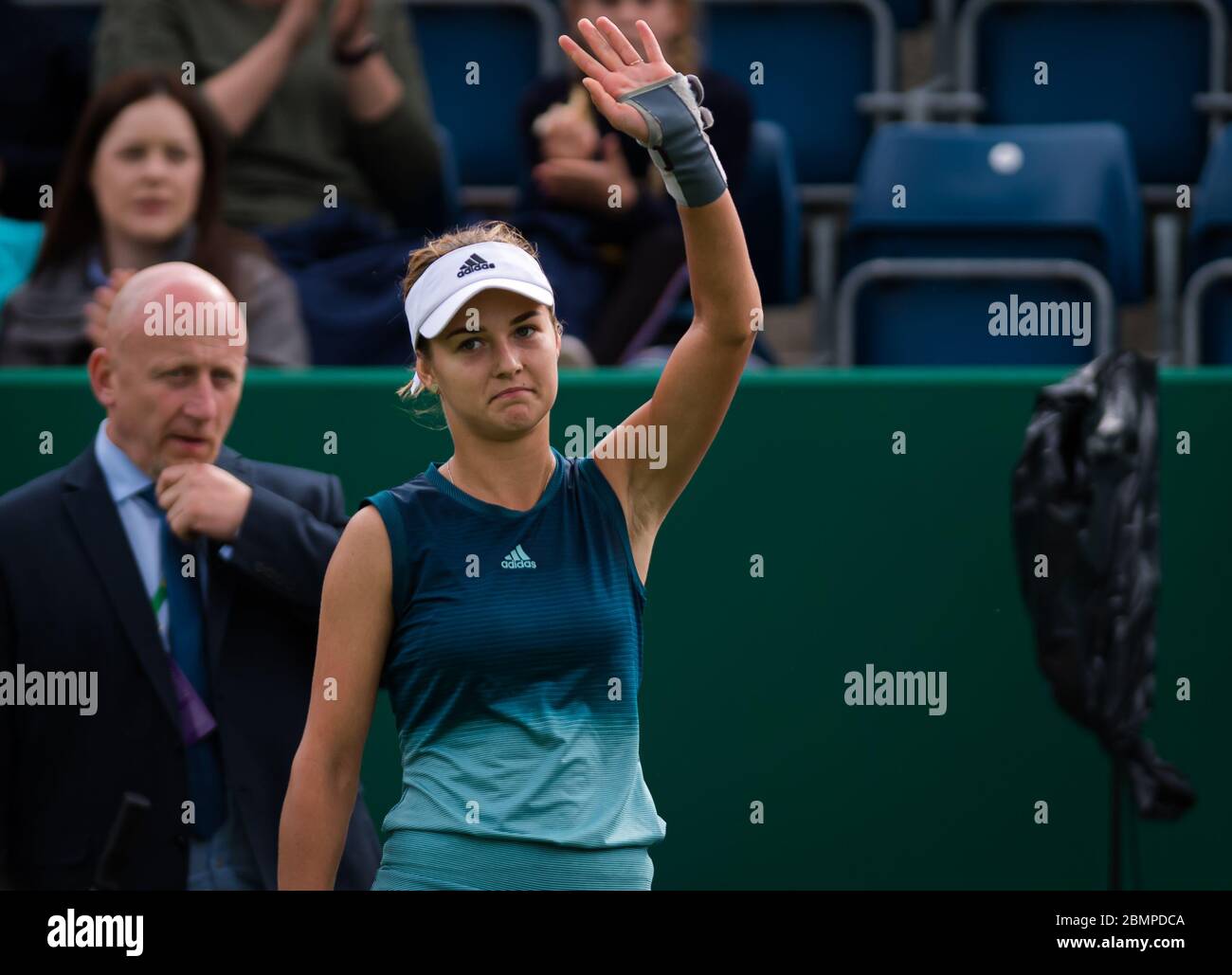 Anna Kalinskaya von Russland während der Qualifikation bei der 2019 Nature Valley Classic WTA Premier Tennisturnier. Stockfoto