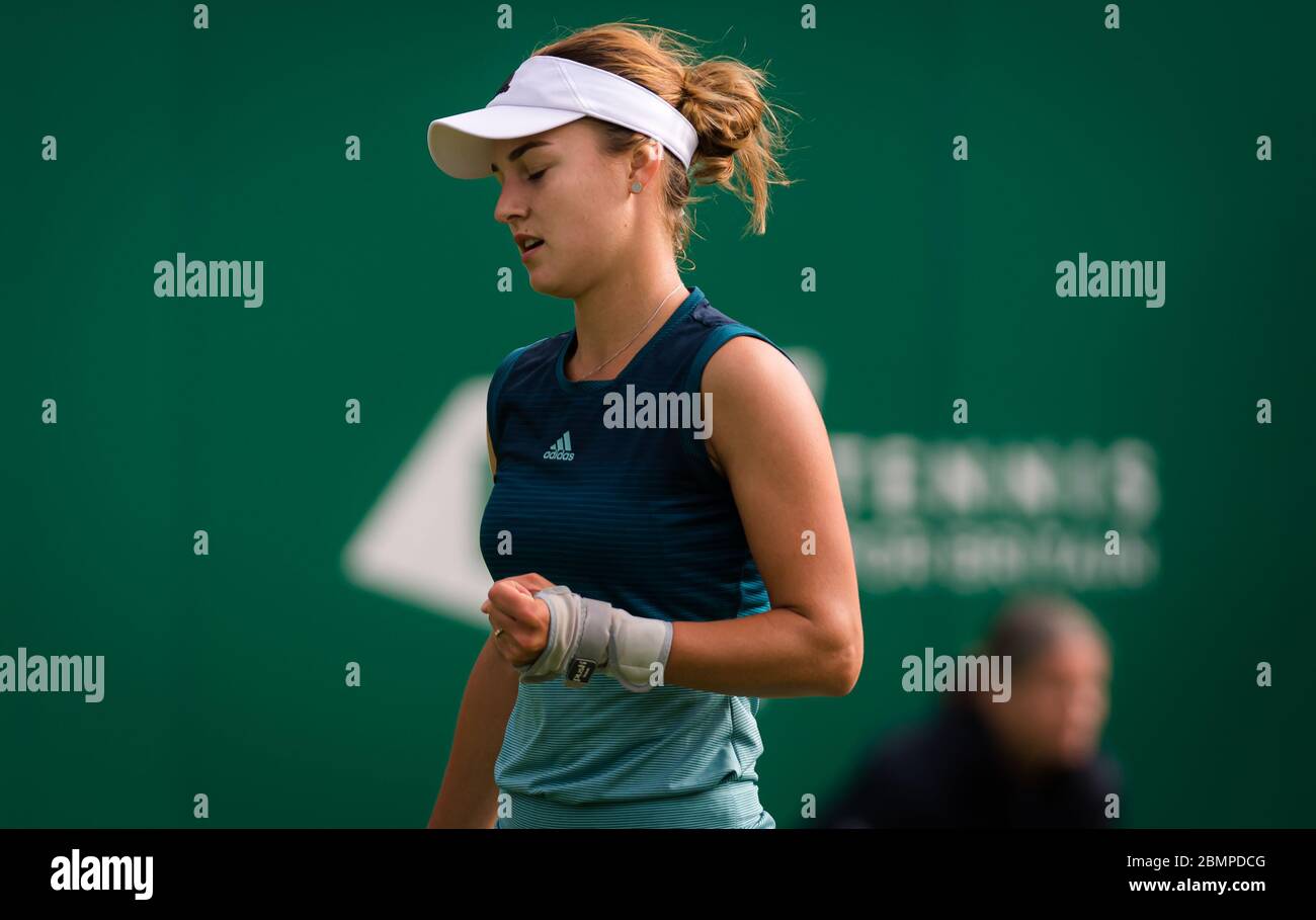 Anna Kalinskaya von Russland während der Qualifikation bei der 2019 Nature Valley Classic WTA Premier Tennisturnier. Stockfoto