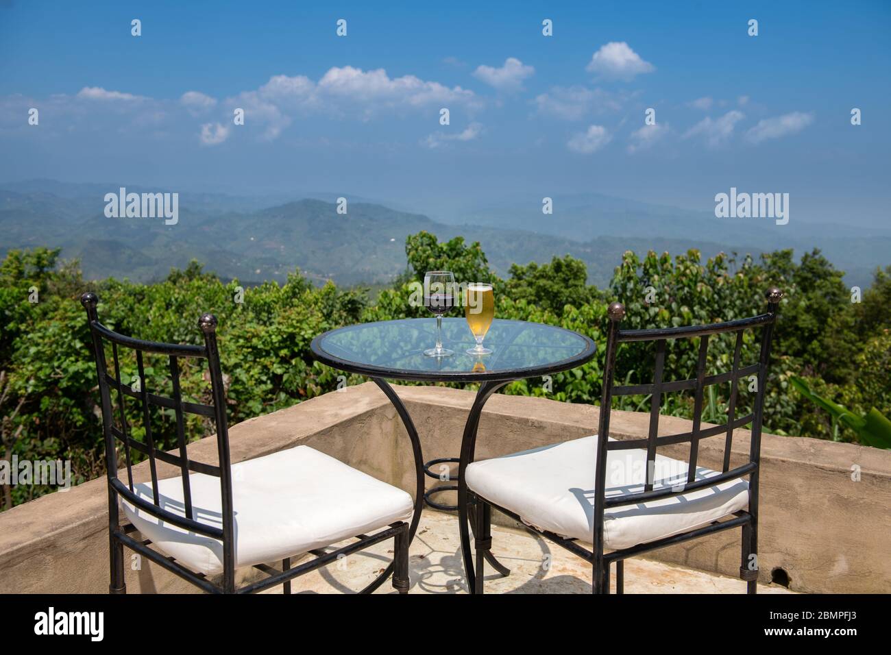 Clouds Mountain Lodge in Uganda Stockfoto