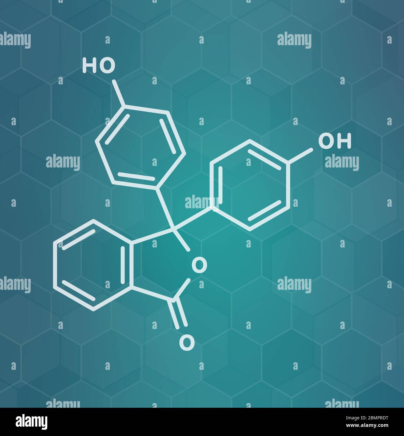 Indikator Phenolphthalein Molekül. In SäureBaseTitrationen und als