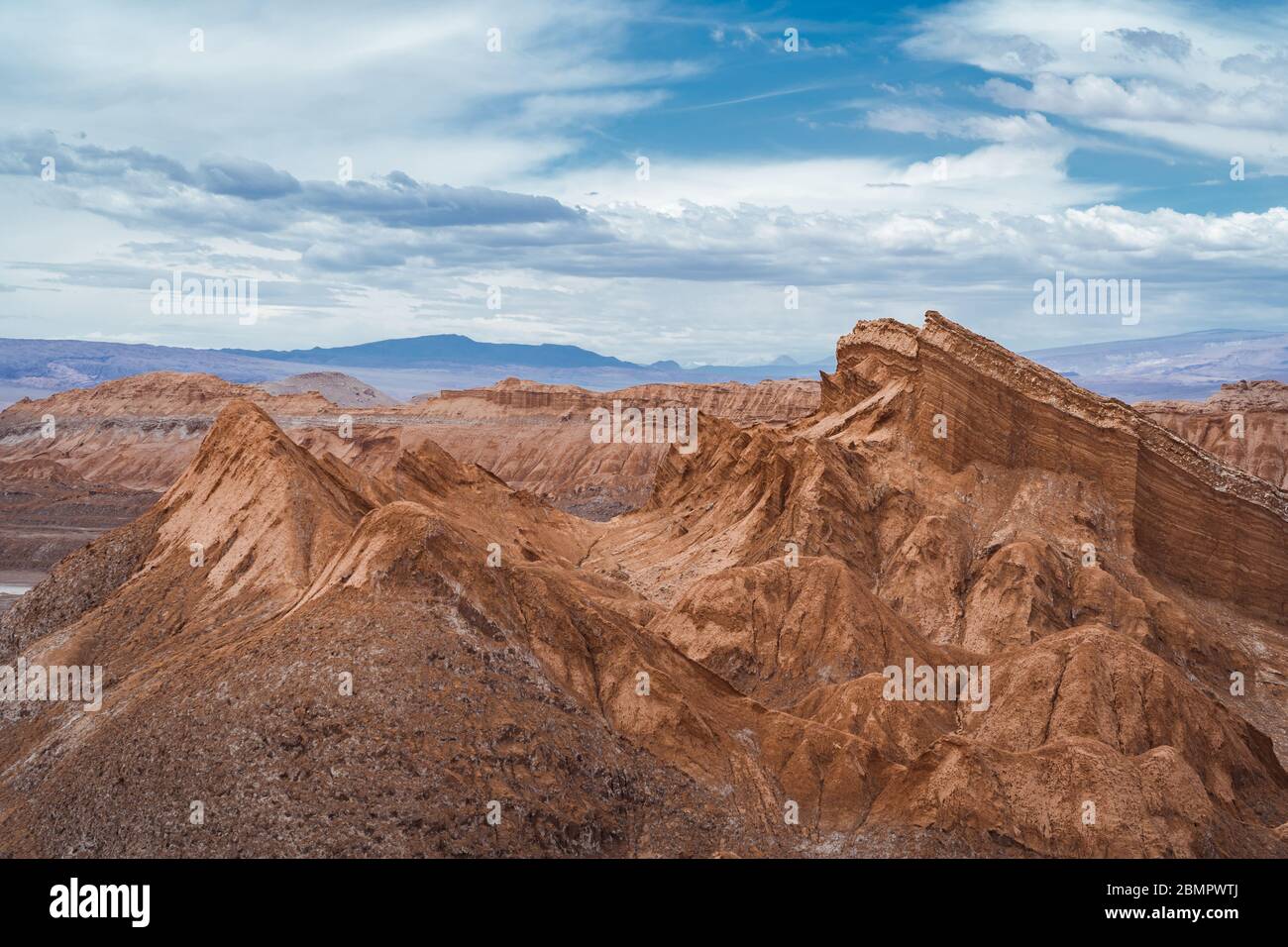 Mondtal (spanisch: Valle de La Luna) in der Atacama-Wüste, Chile, Südamerika. Stockfoto