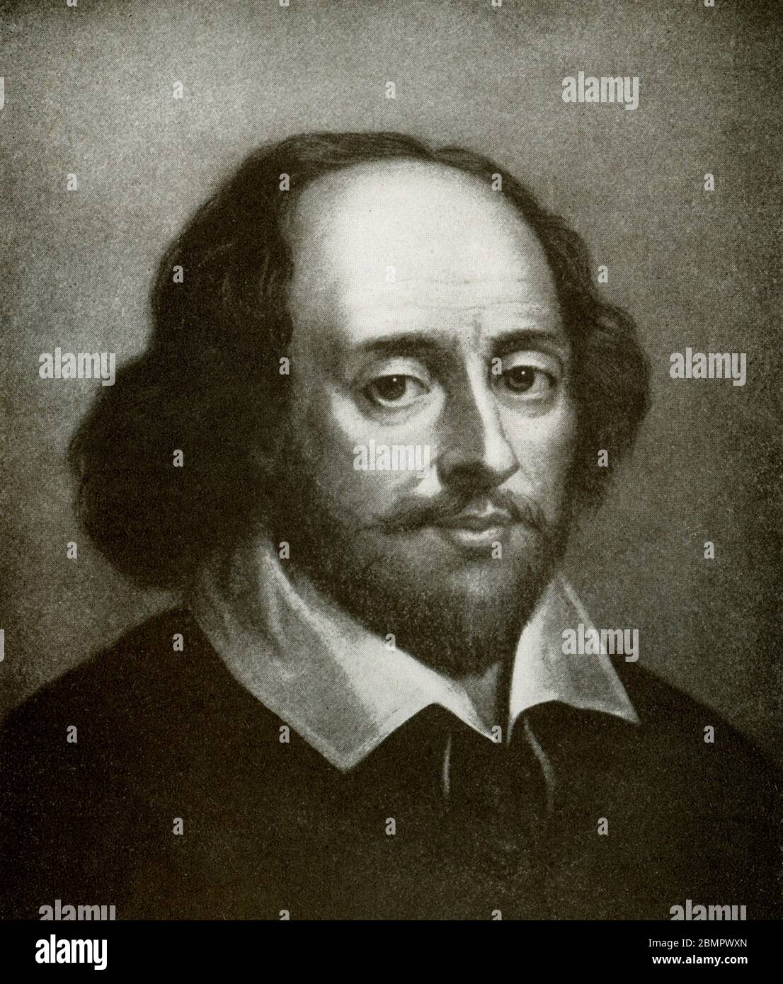 William Shakespeare (gestorben 1616) war ein englischer Dichter und Dramatiker - und wird von vielen als der beste englische Schriftsteller aller Zeiten betrachtet. Stockfoto