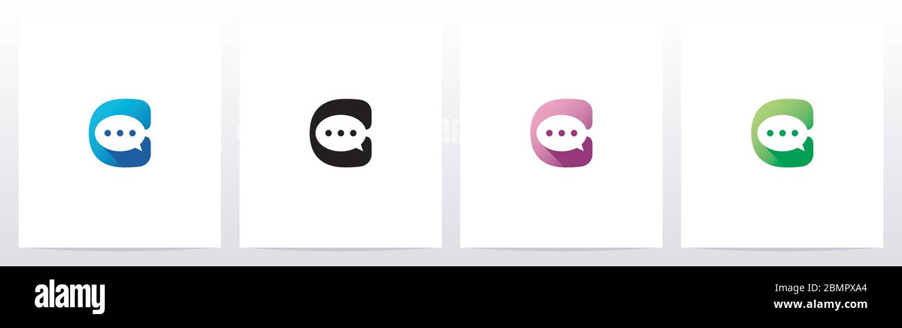 Sprechblase auf Logo-Design C Stock Vektor