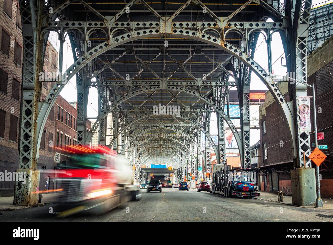 Riverside Drive Viaduct in West Harlem, Upper Manhattan, New York City, Vereinigte Staaten von Amerika. Stockfoto