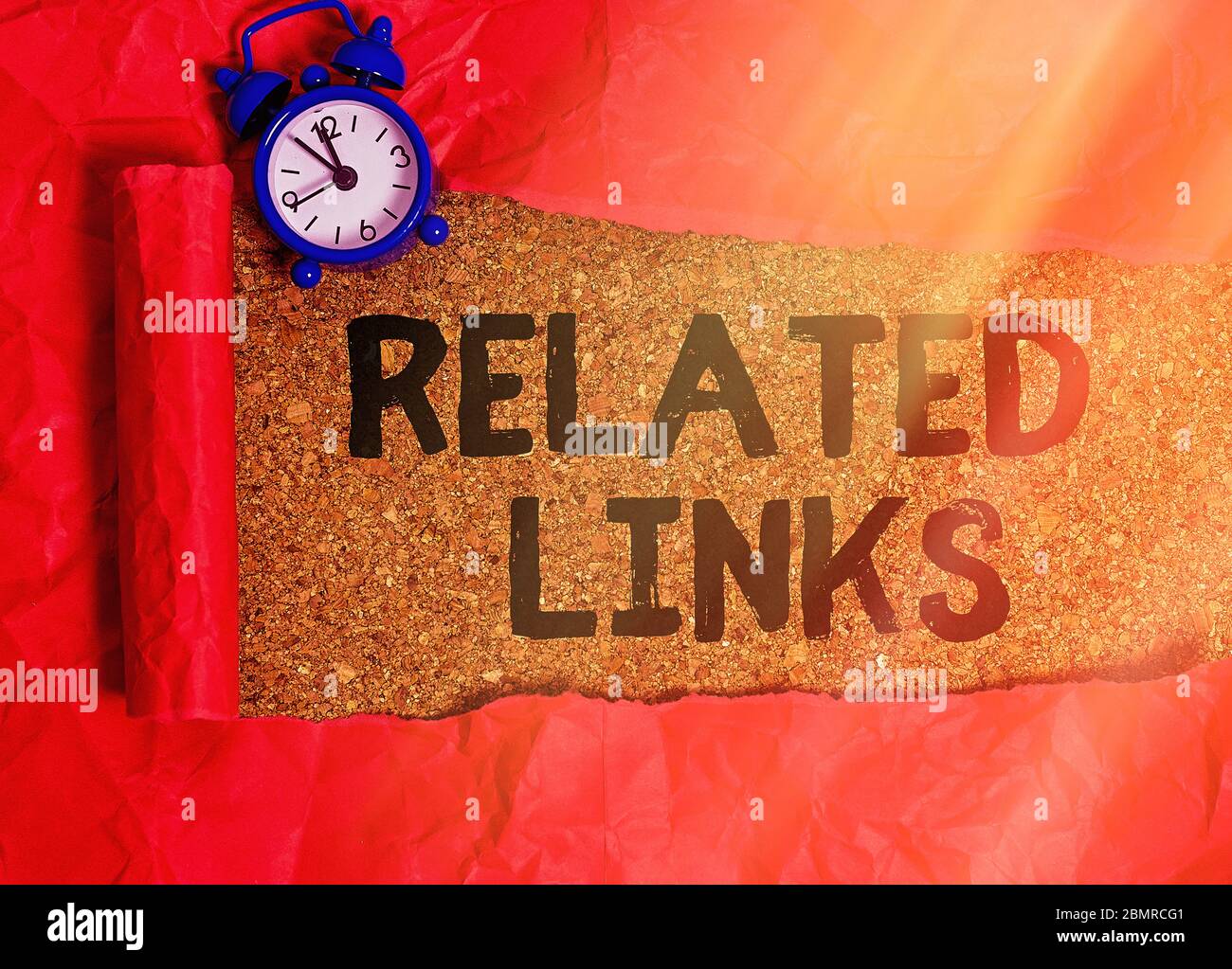 Textzeichen mit verwandten Links. Business Foto präsentiert Website in einer Webseite Querverweis Hotlinks Hyperlinks Stockfoto