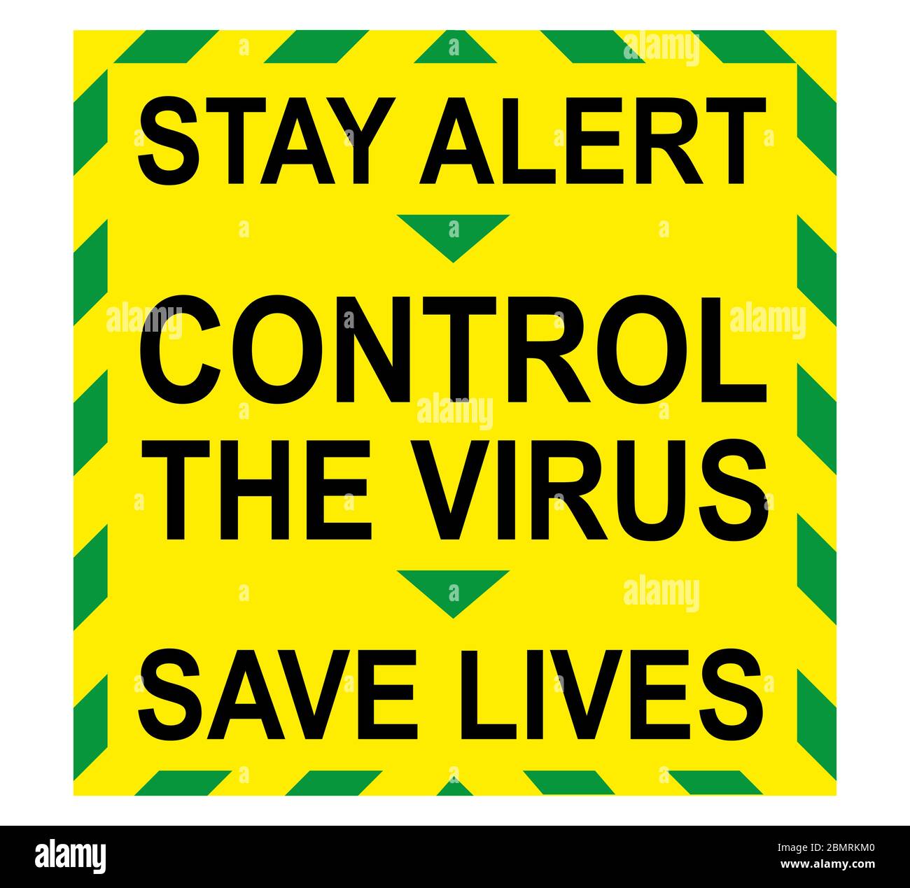Bleiben Sie Auf Dem Richtigen Alarm, Kontrollieren Sie Den Virus, Retten Sie Leben Stock Vektor