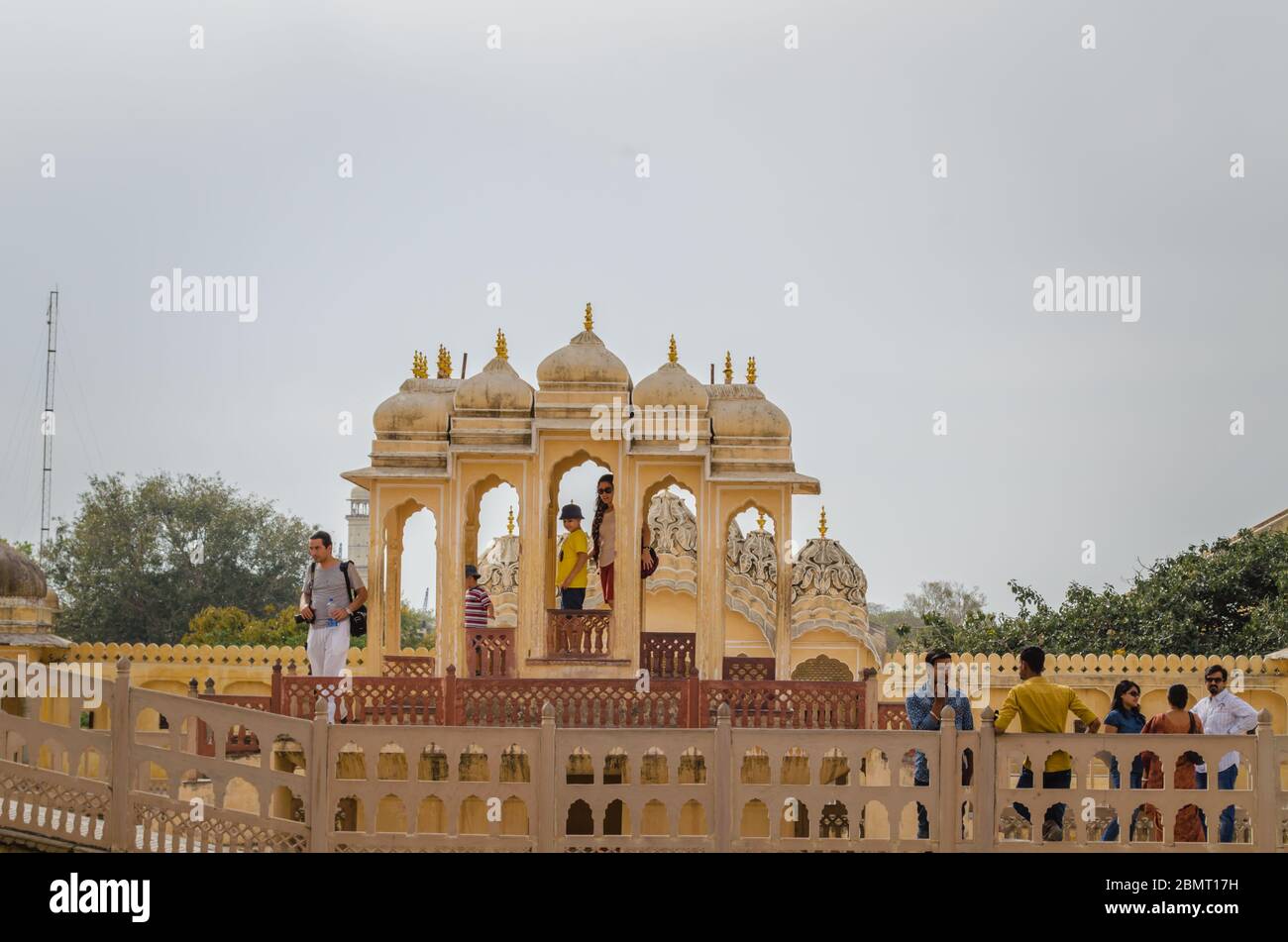 Hawa mahal aka Wind Palast ist ein wichtiger touristischer Orte von Jaipur in Rajasthan, Indien Stockfoto